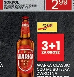 Piwo Warka Classic promocja w Wafelek