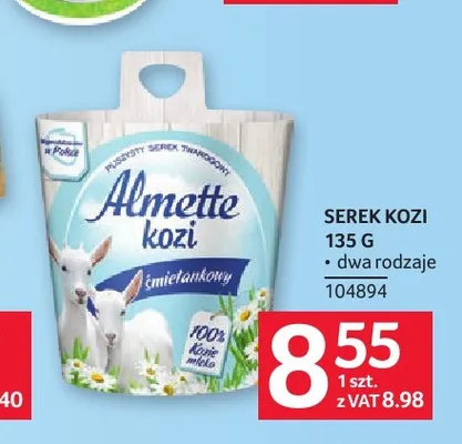 Serek kozi Almette promocja w Selgros