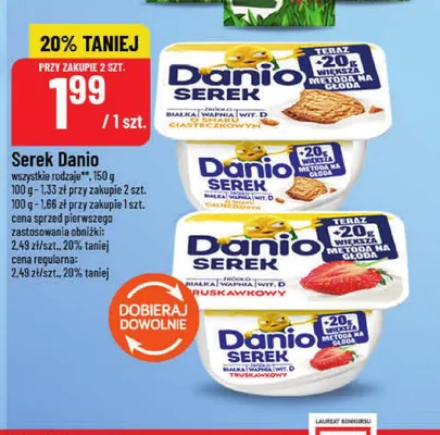 Serek Danio o smaku ciasteczkowym promocja w POLOmarket