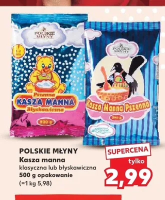 Kasza manna klasyczna Polskie Młyny promocja w Kaufland
