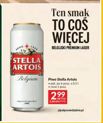 Piwo Stella Artois promocja w Makro