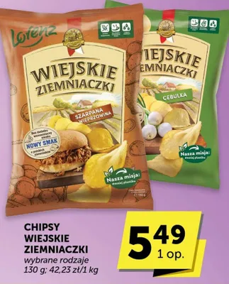 Chipsy wiejskie ziemniaczki wybrane rodzaje promocja w ABC
