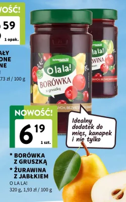 Borówka z gruszką promocja w Intermarche