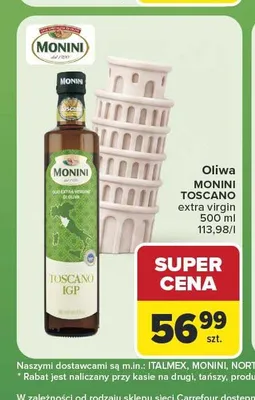 Oliwa extra virgin Monini Toscano promocja w Carrefour Market