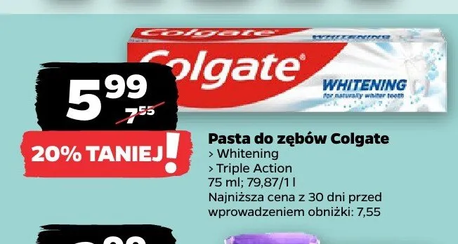 Pasta do zębów Colgate promocja w Netto