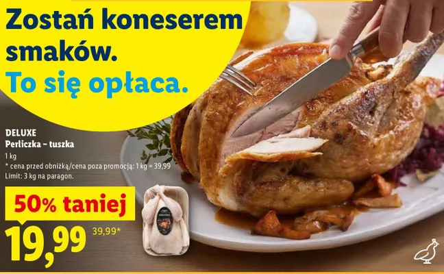 Perliczka tuszka promocja w Lidl