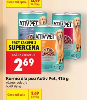 Karma dla psa Activ Pet promocja w Biedronka