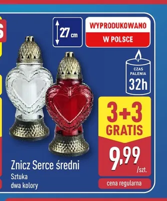 Znicz Serce średni promocja w Aldi