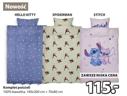 Komplet pościeli STITCH 140x200 cm + 70x80 cm promocja w Jysk