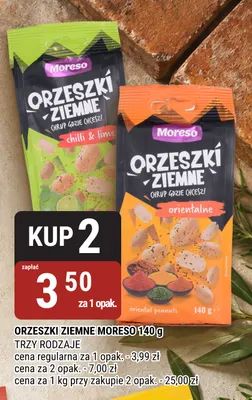 Orzeszki ziemne chilli & lime Moreso promocja w bi1