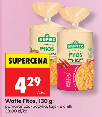 Wafle Fitos pomarańcza-bazylia promocja w Biedronka