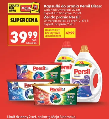 Żel do prania Persil Expert 50 prań promocja w Biedronka