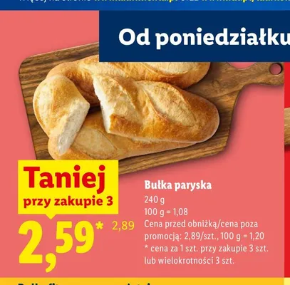 Bułka paryska promocja w Lidl