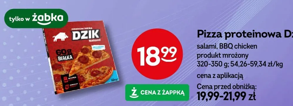 Pizza proteinowa Dzik promocja w Żabka