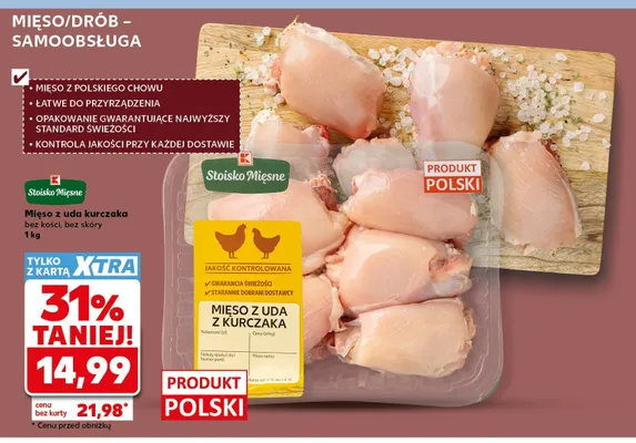 Mięso z uda kurczaka bez kości bez skóry Stoisko Mięsne promocja w Kaufland