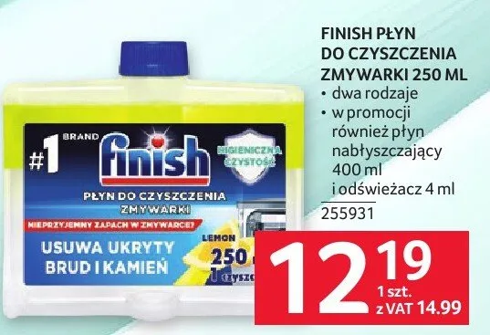 Płyn do czyszczenia zmywarki Finish 250ml promocja w Selgros