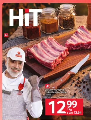 Żeberka wieprzowe trójkąty mała porcja promocja w Selgros
