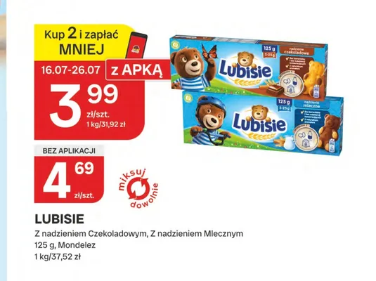 Lubisie z nadzieniem mlecznym promocja w Chorten