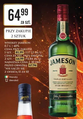 Whiskey Jameson promocja w Dino