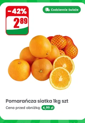 Pomarańcza siatka promocja w Dino