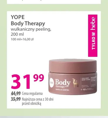 Body Therapy wulkaniczny peeling Yope promocja w Hebe