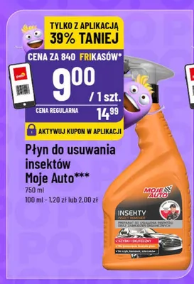 Płyn do usuwania insektów Moje Auto promocja w POLOmarket