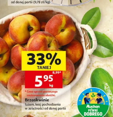 Brzoskwinie promocja w Auchan