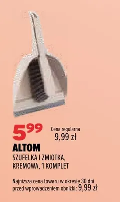 Szufelka i zmiotka kremowa Altom promocja w Drogerie Natura