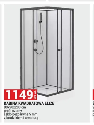 Kabina prysznicowa kwadratowa Elize promocja w Merkury Market