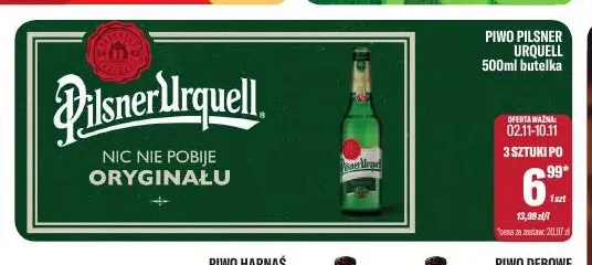 Piwo Pilsner Urquell promocja w Tomi Markt