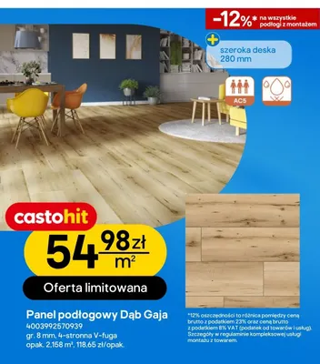 Panel podłogowy Dąb Gaja promocja w Castorama