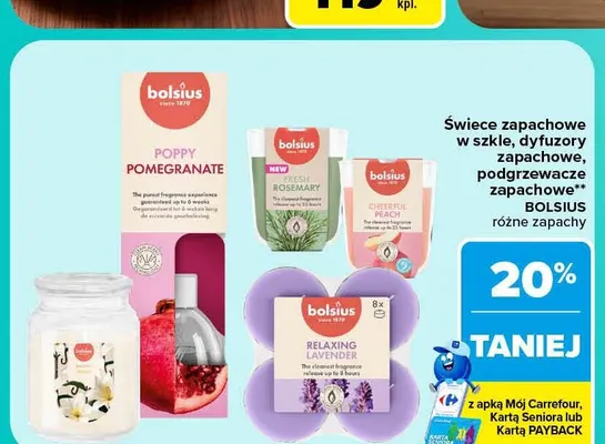 Podgrzewacze zapachowe Bolsius promocja w Carrefour