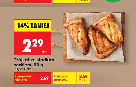 Trójkąt ze słodkim serkiem promocja w Biedronka