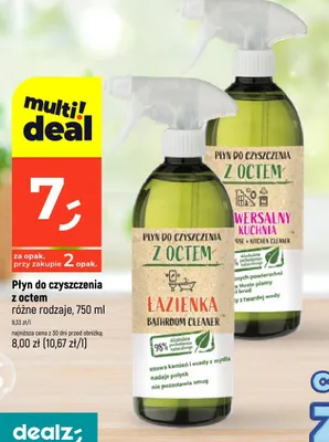 Płyn do czyszczenia z octem różne rodzaje promocja w Dealz
