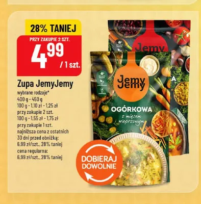 Zupa ogórkowa JemyJemy z mięsem wieprzowym promocja w POLOmarket