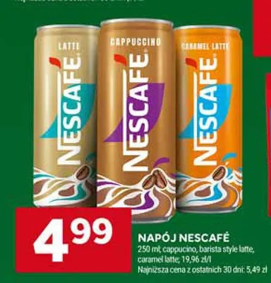 Napój kawowy Nescafé Barista Style Latte promocja w Stokrotka