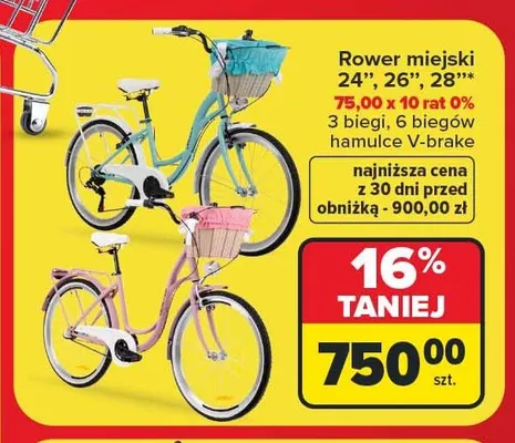 Rower miejski promocja w Carrefour