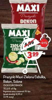 Prażynki Maxi Zielona Cebulka Eurosnack promocja w Arhelan