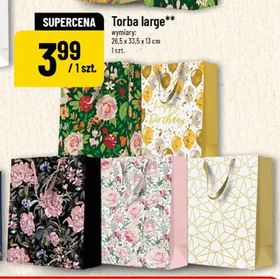 Torba large 26,5x33,5x13 cm promocja w POLOmarket