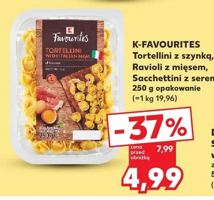 Tortellini z szynką K-Favourites promocja w Kaufland