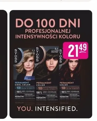 Farba do włosów Syoss Permanent Cool Color promocja w Drogerie Jasmin