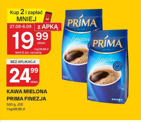 Kawa mielona Prima Finezja promocja w Chorten