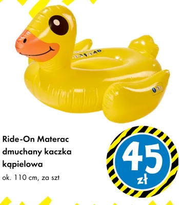 Materac dmuchany kaczka kąpielowa Ride-On promocja w Tedi