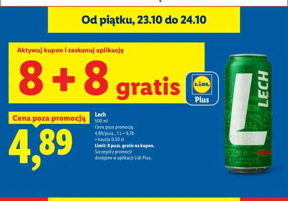 Piwo Lech promocja w Lidl