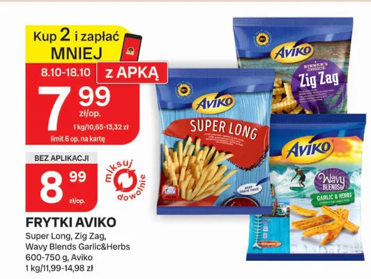 Frytki Wavy Blends Garlic & Herbs Aviko promocja w Chorten