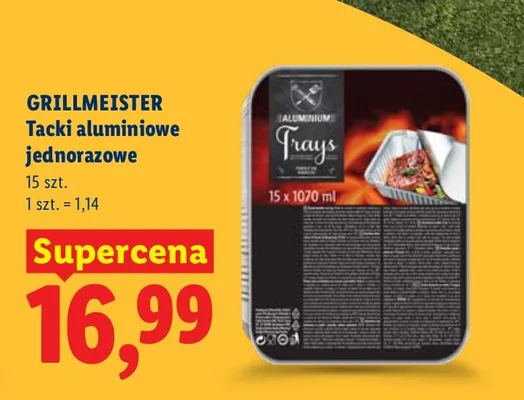 Tacki aluminiowe jednorazowe promocja w Lidl