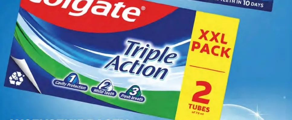 Pasta do zębów Colgate Triple Action 2-pak promocja w Dino