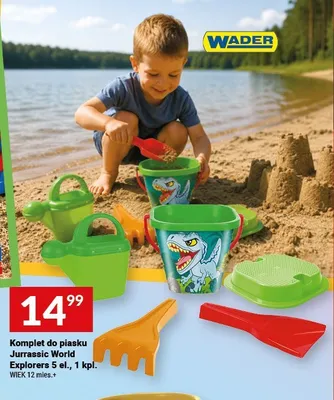 Komplet do piasku Wader Jurassic World Explorers promocja w Twój Market