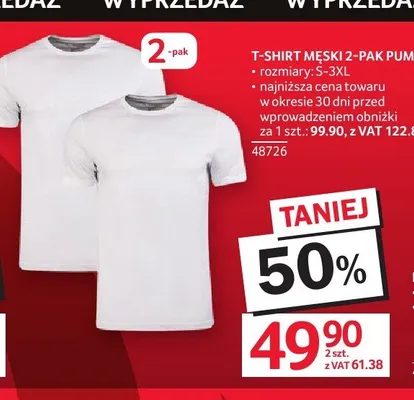 T-shirt męski PUMA 2-pak promocja w Selgros