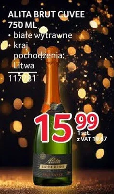 Wino musujące ALITA BRUT CUVEE 750 ML promocja w Selgros